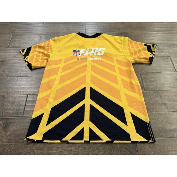 Pittsburgh Steelers NFL Mens Black Yellow Reversible Flag Football Jersey Size M - Picture 3 of 8